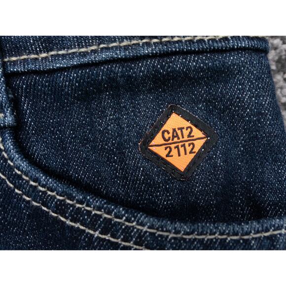 Wrangler FR Jeans Womens 11x34 Blue Mae Retro Bootcut Flame Resistant Stretch - Picture 8 of 16